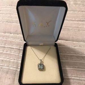 Kay jewelers aquamarine birthstone necklace